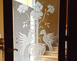 West Bloomfield, Private Residence, Study, French Doors with Glass Carving